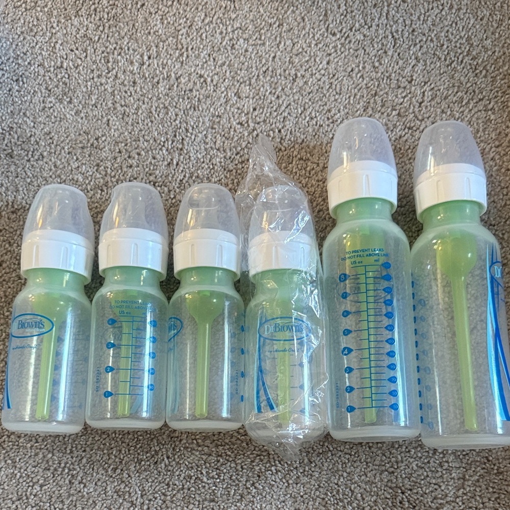 Dr. Browns Anti-Colic Natural Flow Green Baby Bottle Set - Assorted Sizes